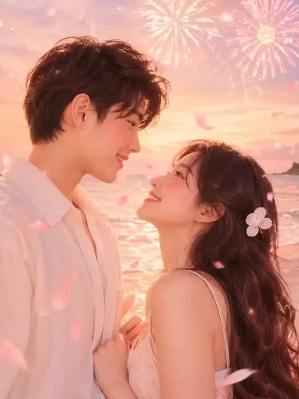 黄果短剧《一吻定情的夏天》封面海报